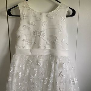 White flower girl/first communion dress size 12